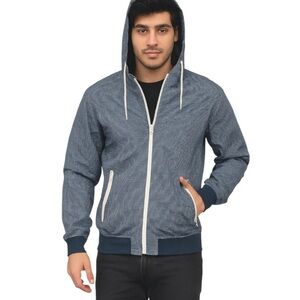 Cedarwood State Windbreaker Jacket Blue Checkered Hooded Lightweight Jacket